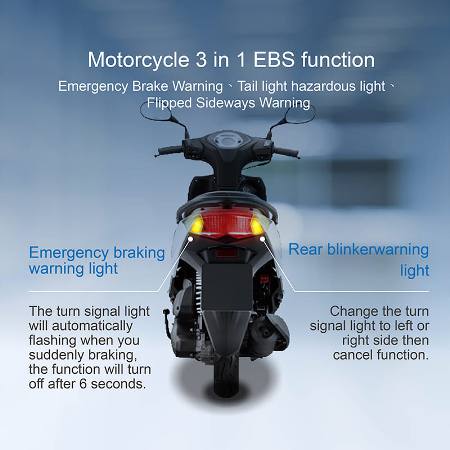 3 in 1 function Emergency brake system for motorcycle