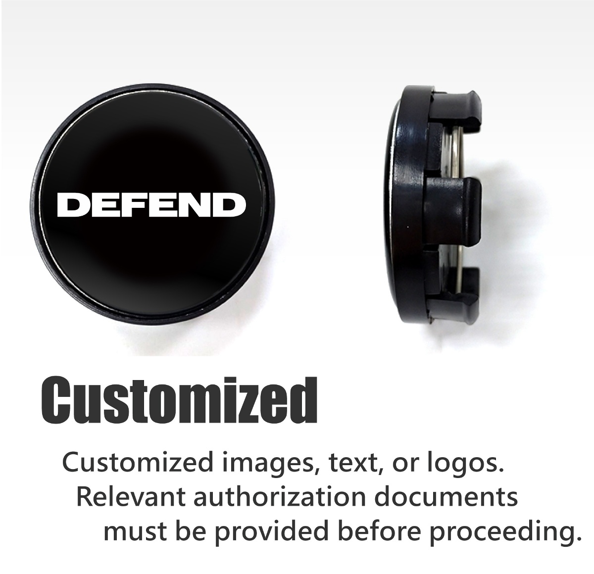 Customized images, text, or logos.